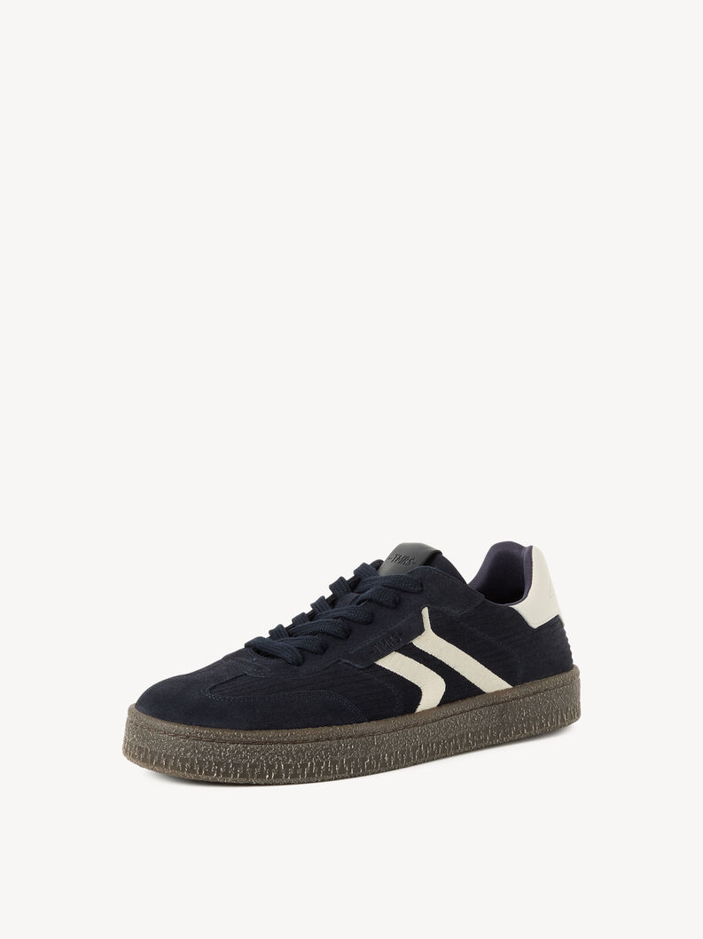 Leather Sneaker - blue, NAVY, hi-res