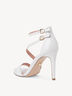 Leather Heeled sandal - white, WHITE PEARL, hi-res