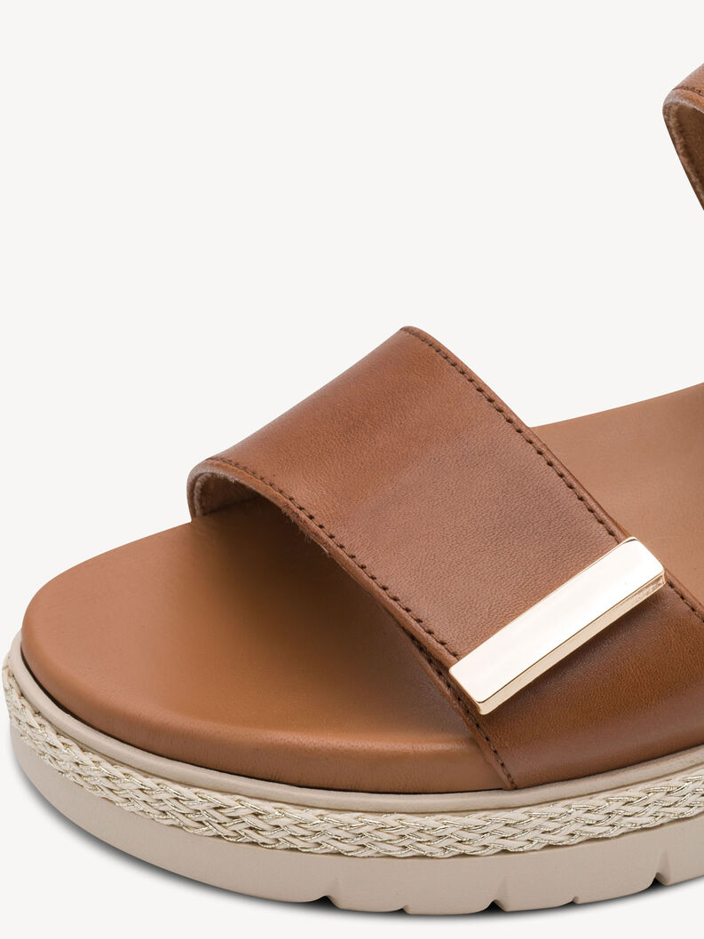 Sandale &agrave; talon, COGNAC LEATHER, hi-res