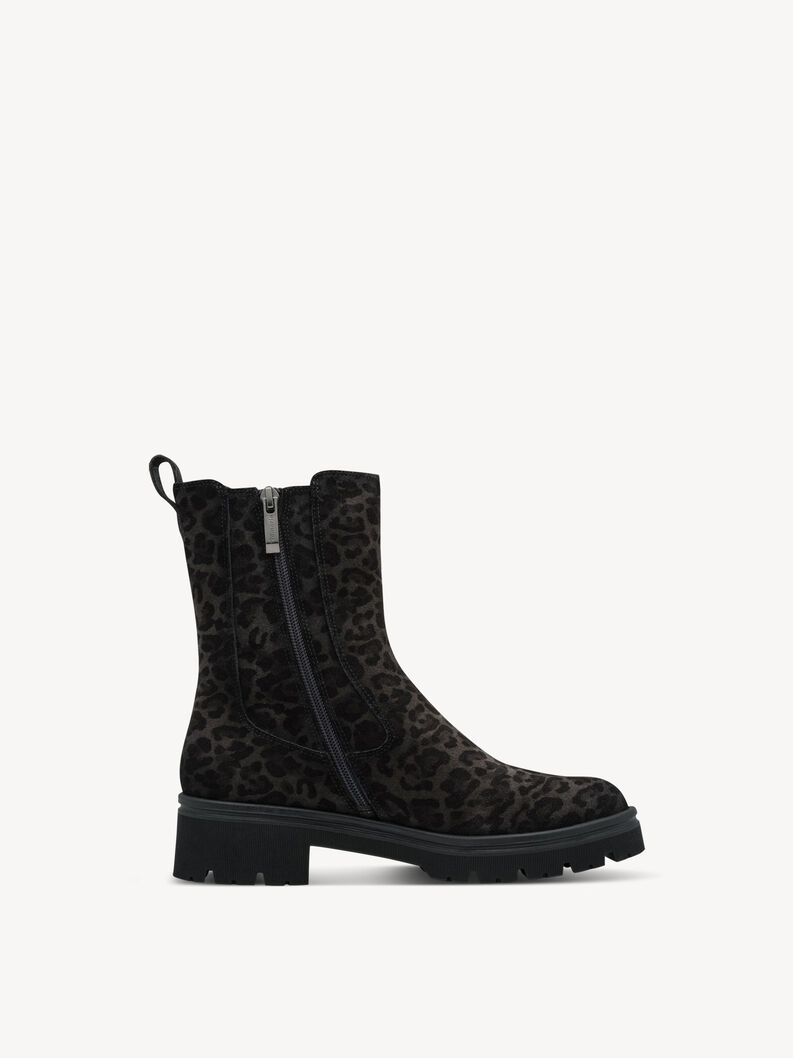 Leder Chelsea Boot - grau, GREY LEOPARD, hi-res