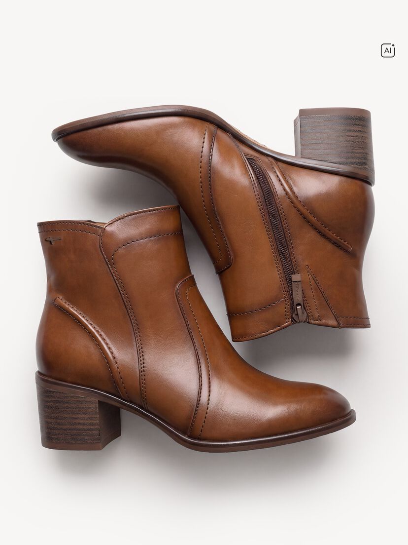 Enkellaarsje, COGNAC LEATHER, hi-res