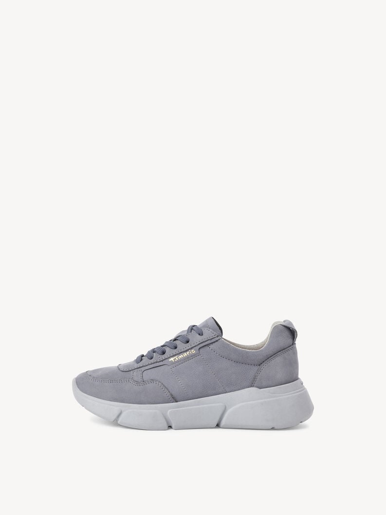 Leather Sneaker - grey, WARM GREY, hi-res