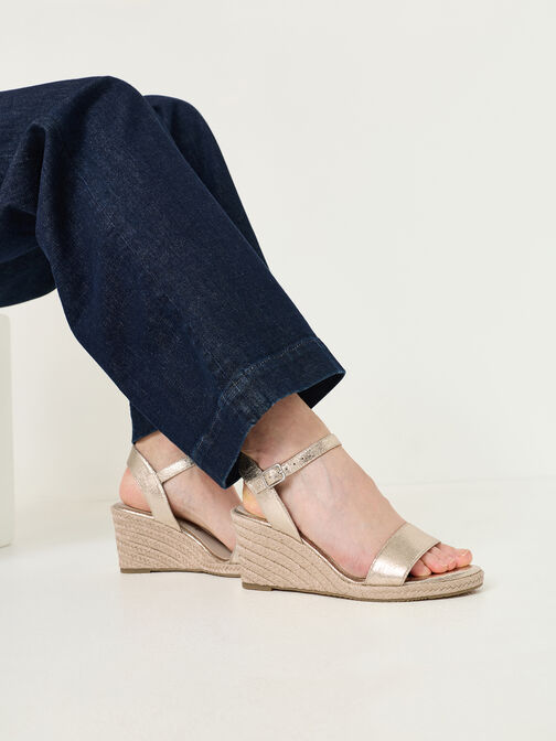 Heeled sandal, LIGHT GOLD, hi-res