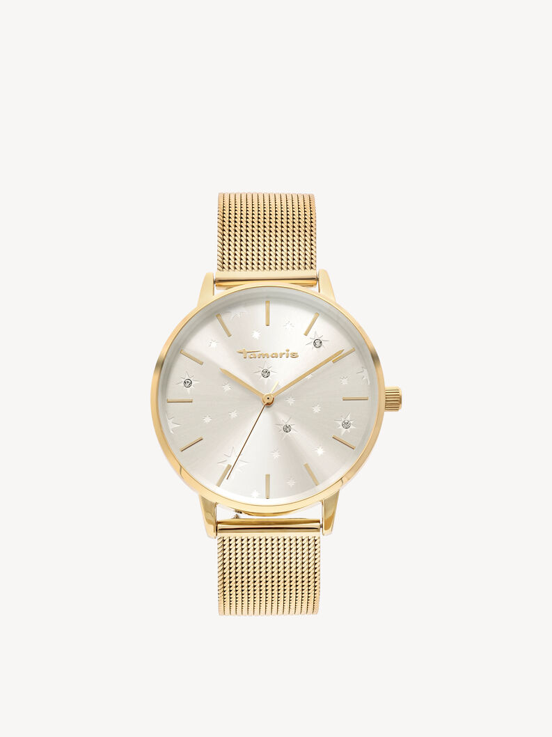 Uhr, gold-silber sunray, hi-res