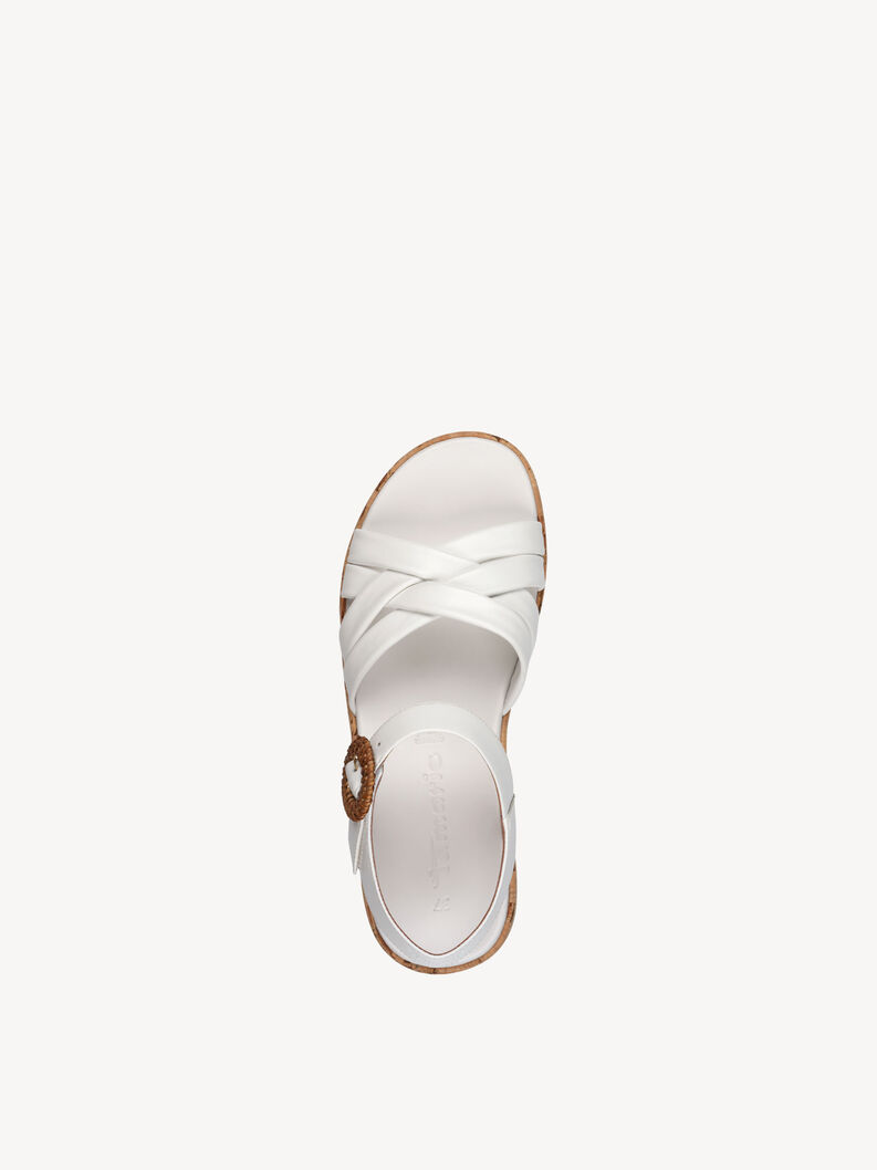 Sandal, WHITE LEATHER, hi-res