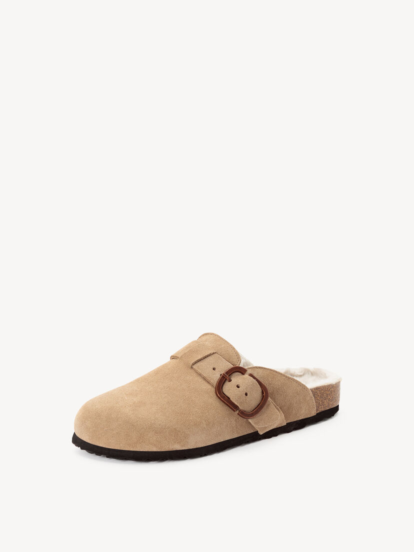 Leren Slipper - beige, TAUPE, hi-res
