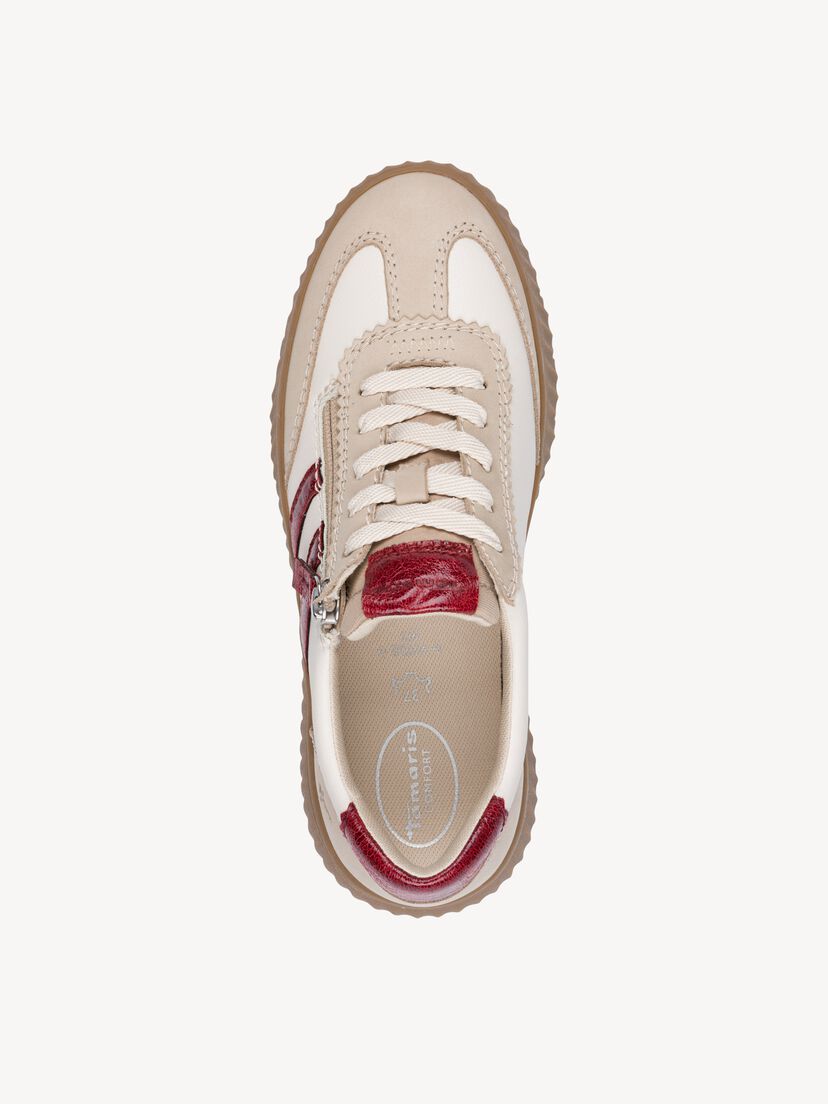 Sneaker - beige, BEIGE/RED, hi-res