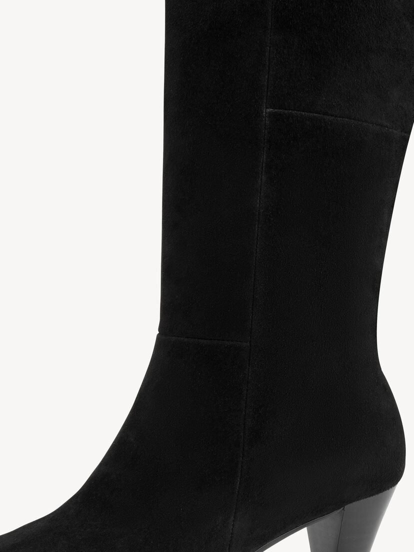 Leren Enkellaarsje - zwart, BLACK SUEDE, hi-res