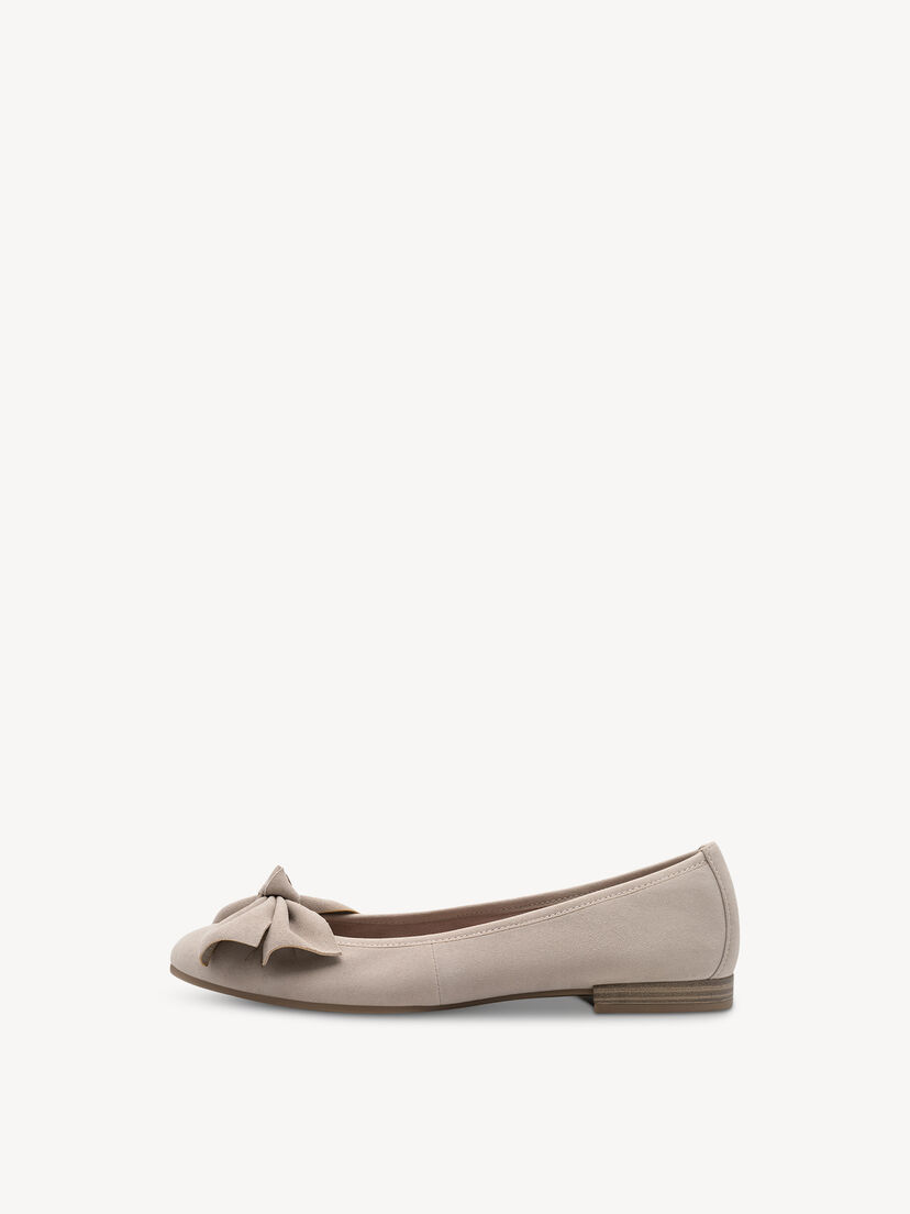 Leren Ballerina - beige, TAUPE, hi-res