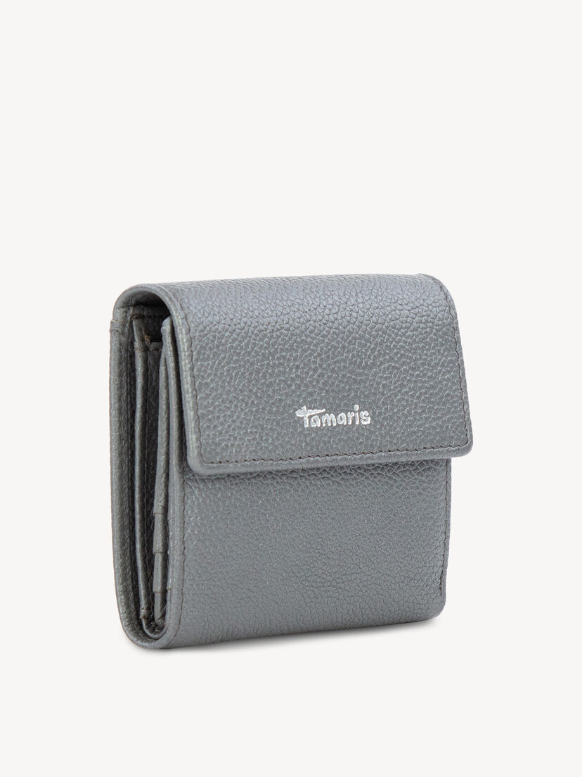 Leren Portemonnee - zilver, darksilver, hi-res