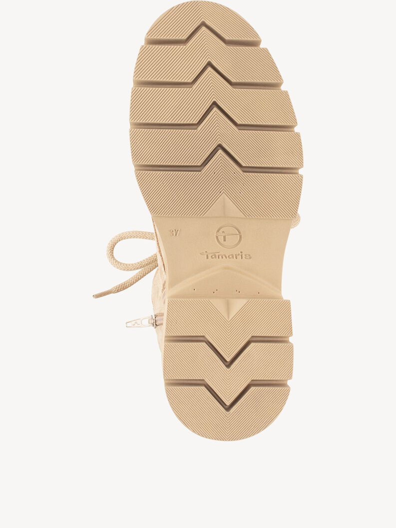 Lederstiefelette - beige, BEIGE, hi-res