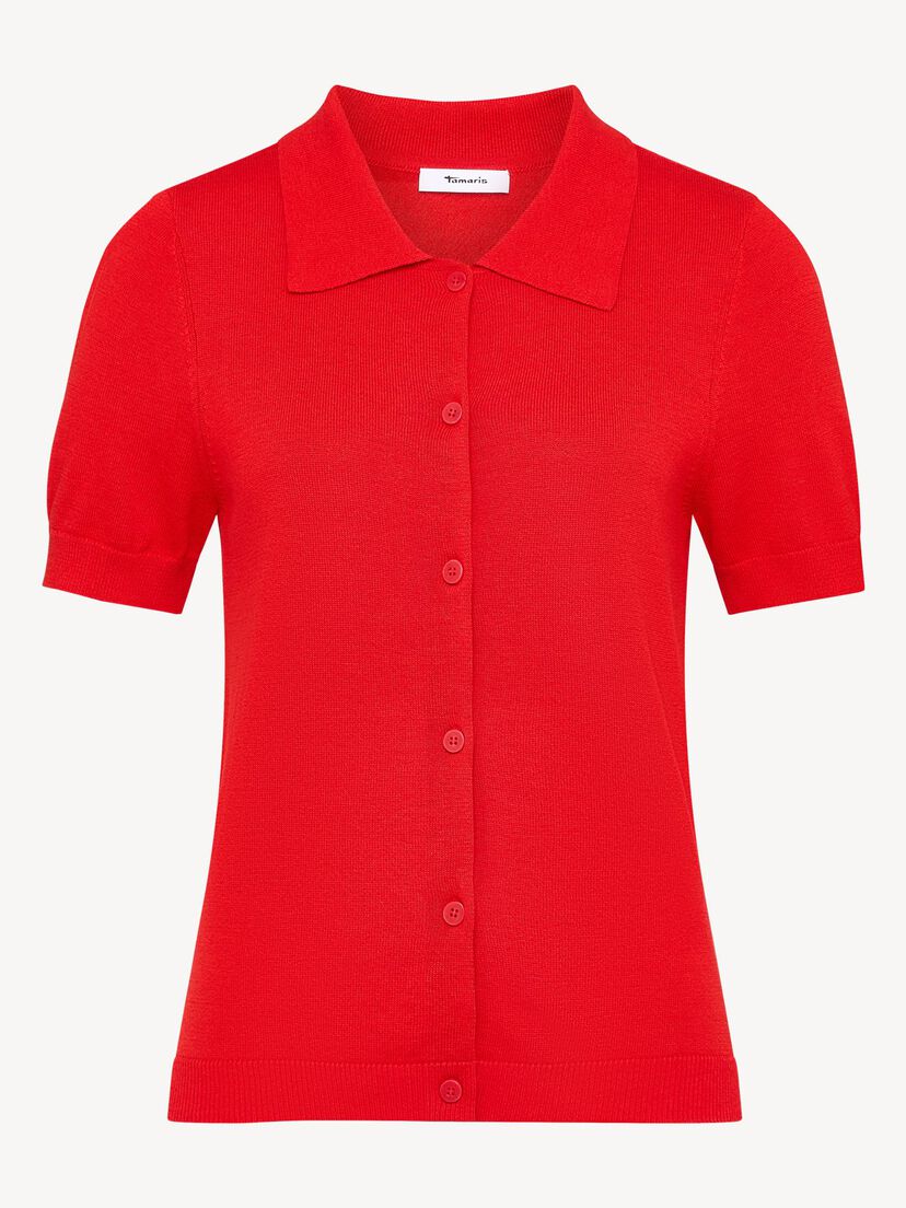 gebreide polo, Goji Berry, hi-res