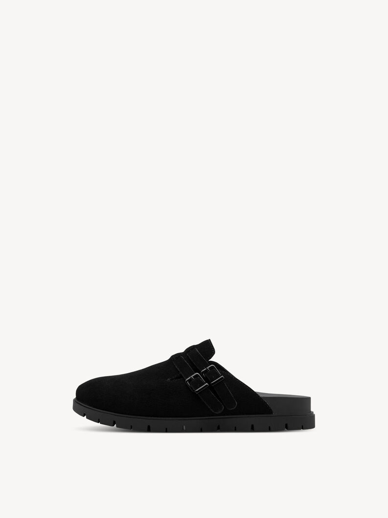 Mule en cuir - noir, BLACK, hi-res