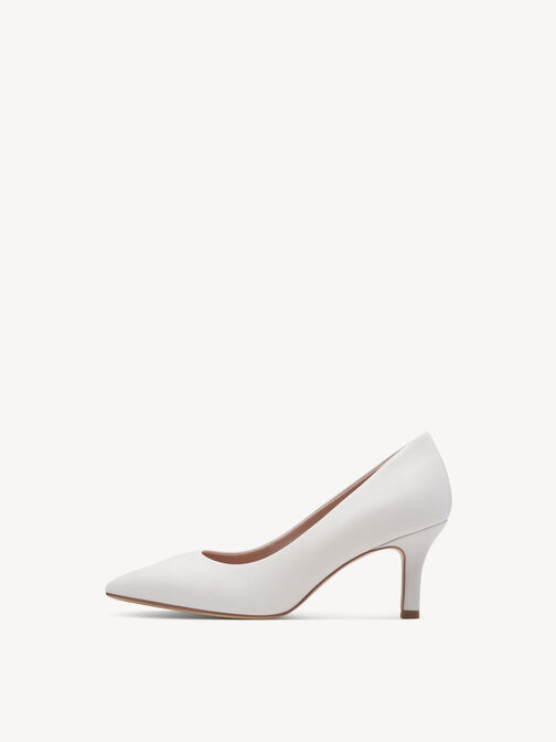 Pumps, WHITE LEATHER, hi-res