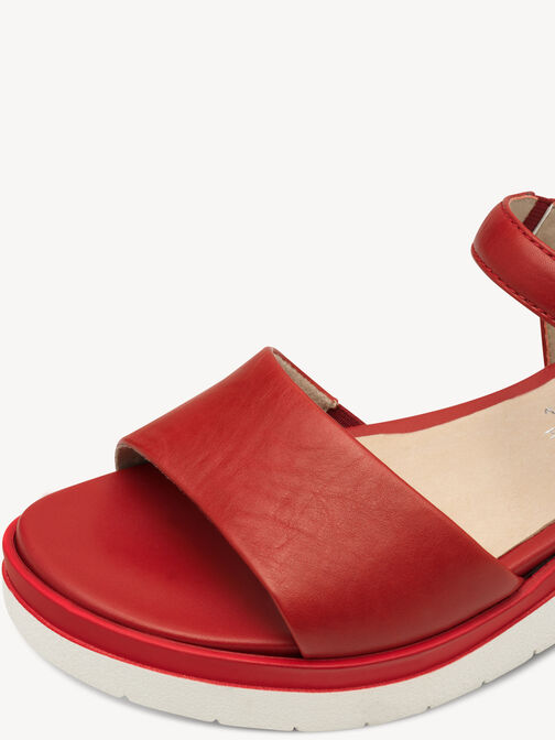 Sandale à talon, RED, hi-res