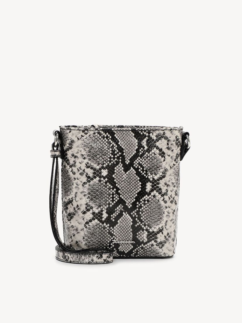 Schoudertas - zwart, white-snake, hi-res
