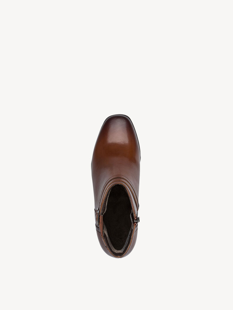 Bottine en cuir - marron, cognac, hi-res