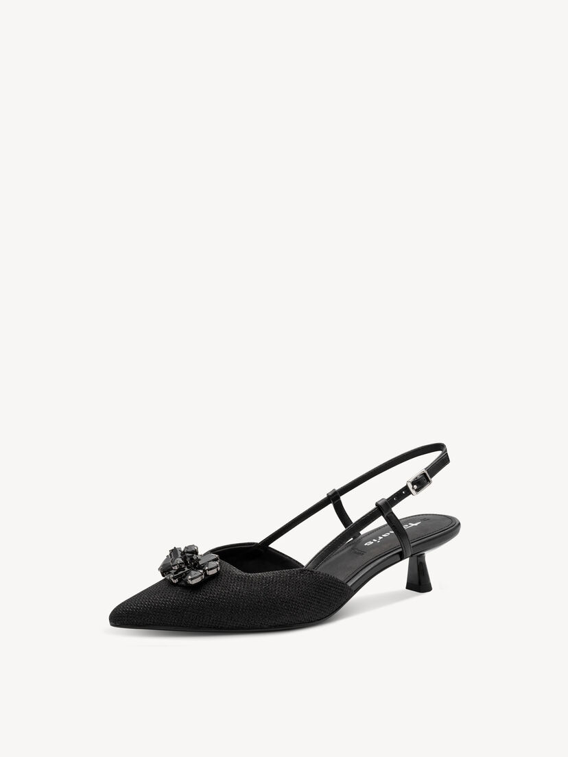 Slingpumps - zwart, BLACK GLAM, hi-res
