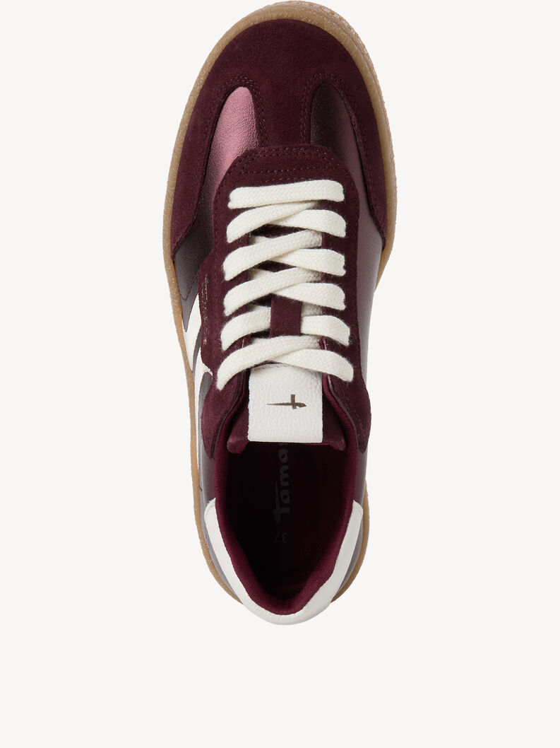 Ledersneaker - rot, BORDEAUX MET., hi-res
