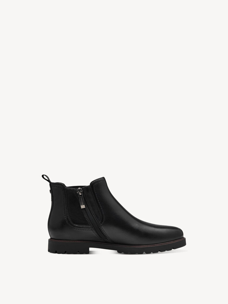 Bottine Chelsea en cuir - noir, BLACK LEATHER, hi-res
