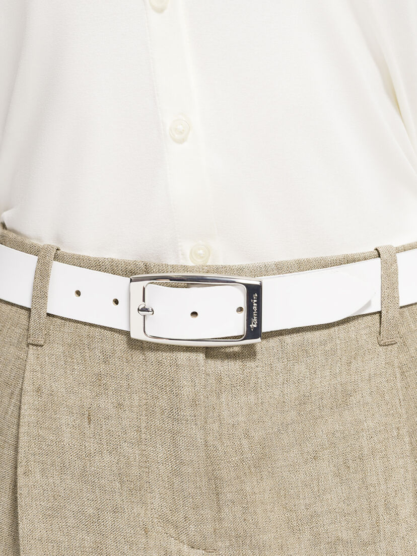 Leren Riem - wit, wit, hi-res