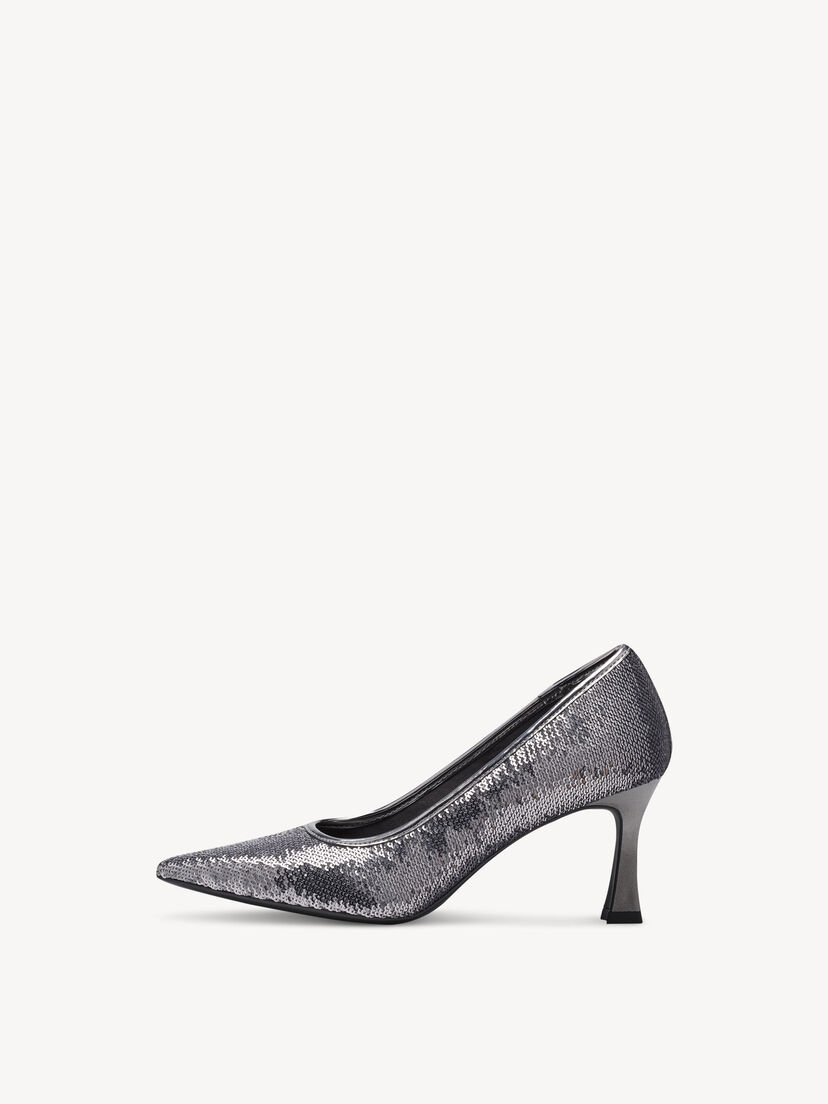 Pumps - metallic, PEWTER, hi-res