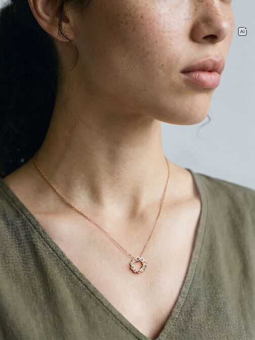 Collier, ros&eacute;gold, hi-res