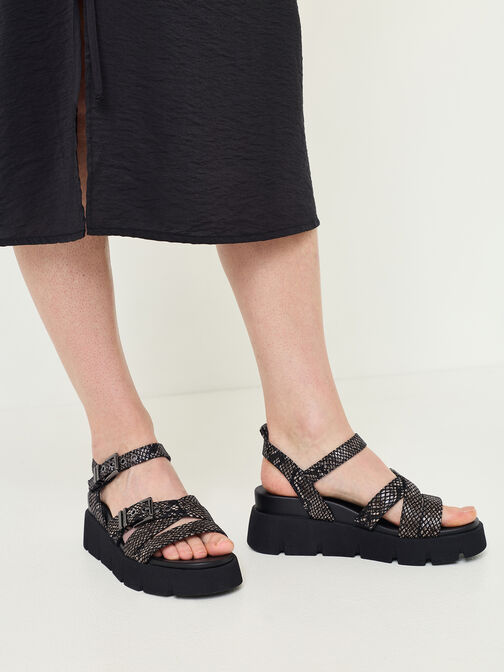 Sandaletter, BLACK SNAKE, hi-res