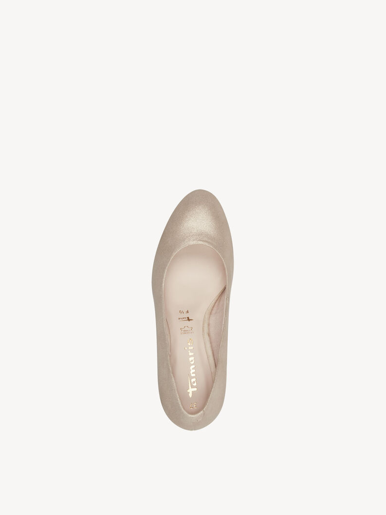 Escarpin en cuir - beige, CHAMPAGNE, hi-res