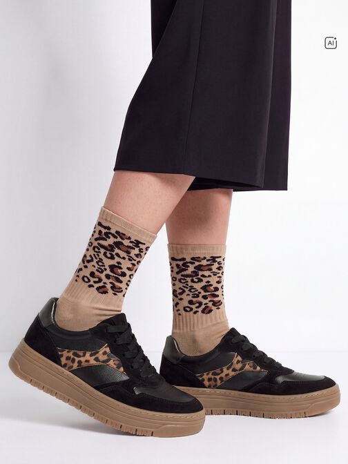 Sneaker, BLACK/LEOPARD, hi-res