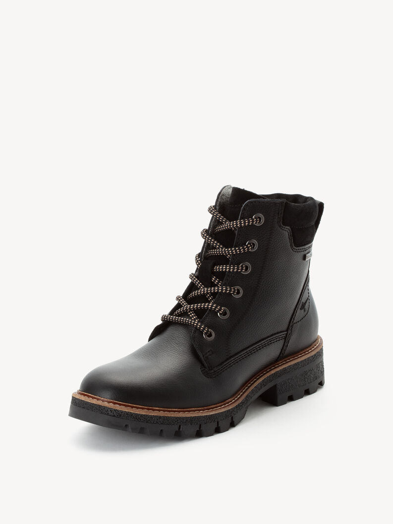 Lederstiefelette - schwarz Warmfutter, BLACK LEATHER, hi-res