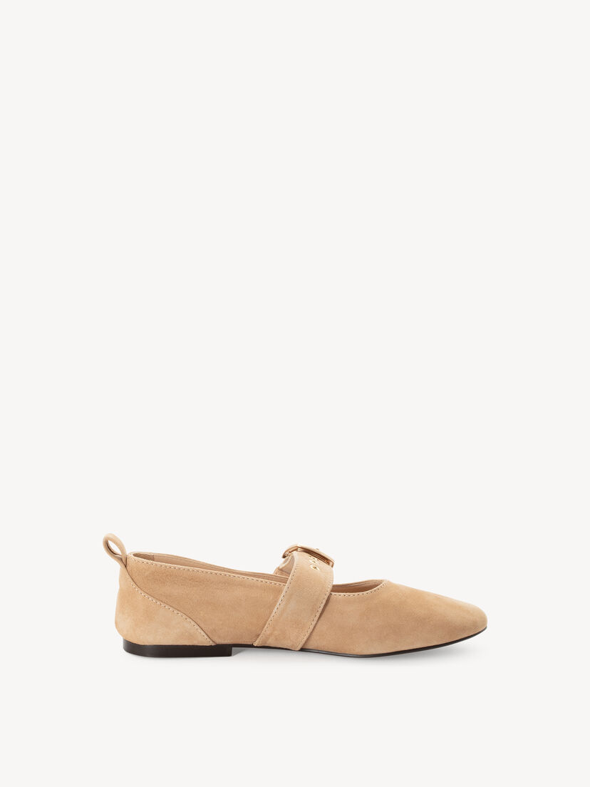 Leren Ballerina - beige, beige, hi-res