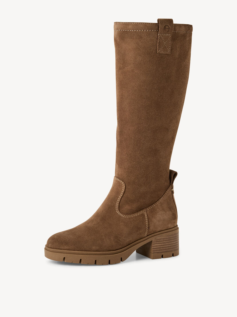 Leren Laarzen - bruin, BROWN, hi-res