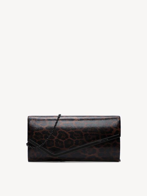 Clutch bag, brown, hi-res