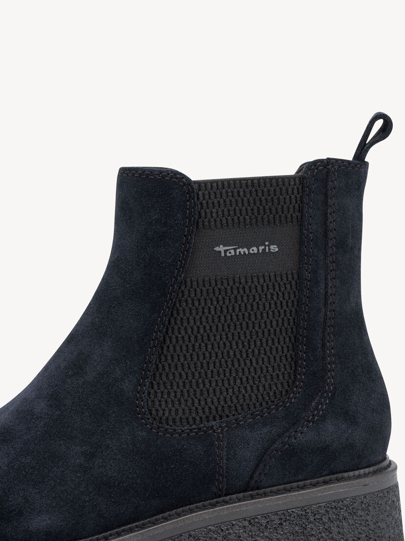 Leren Chelseaboot - blauw, NAVY, hi-res