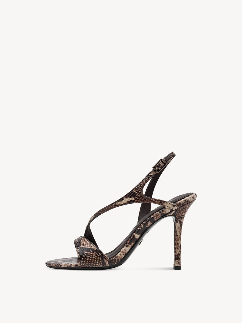 Sandale &agrave; talon - marron, BROWN SNAKE, hi-res