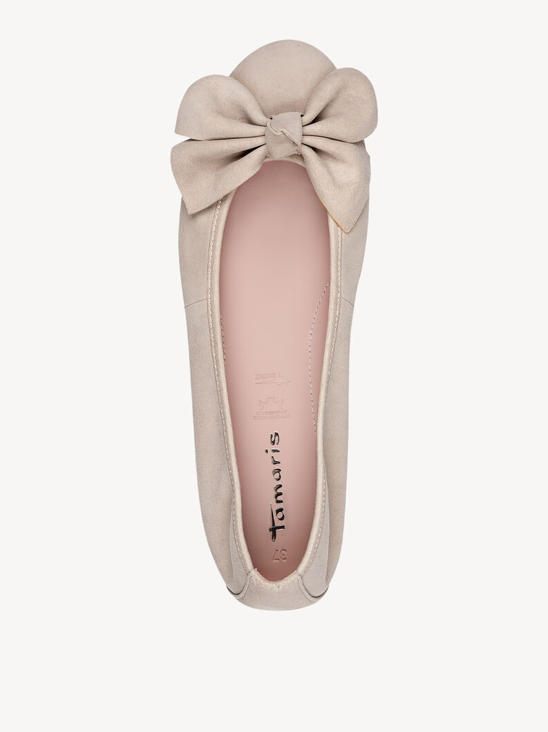 Ballerine en cuir - beige, TAUPE, hi-res