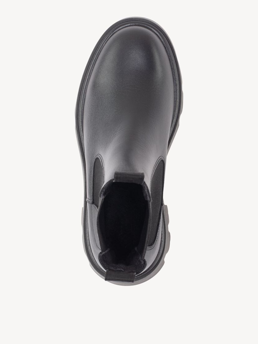 Leren Chelseaboot - zwart, BLACK LEATHER, hi-res