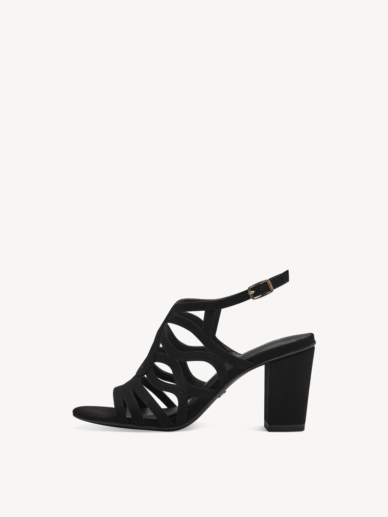 Heeled sandal - black, BLACK, hi-res