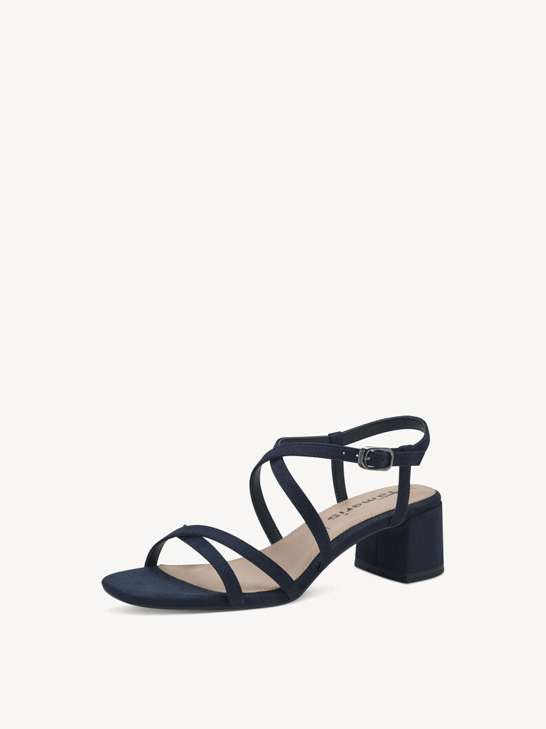 Heeled sandal - blue, NAVY, hi-res