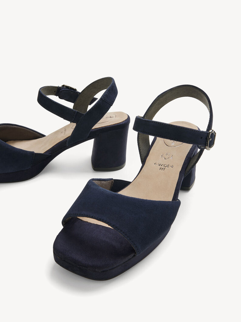 Heeled sandal, NAVY SUEDE, hi-res
