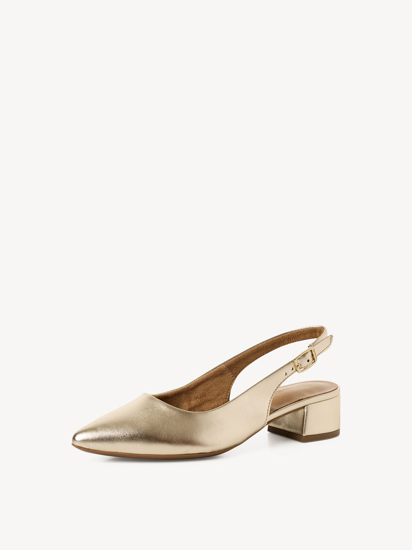 Slingpumps - metallic, LIGHT GOLD MET, hi-res
