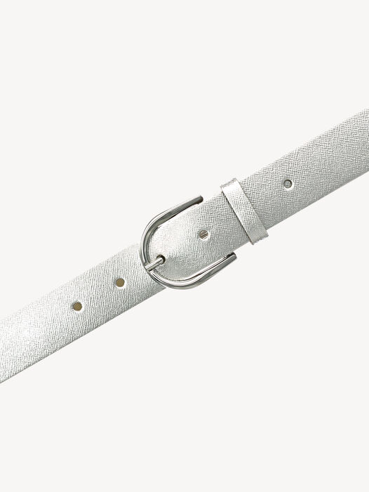 Leren riem, Silber, hi-res