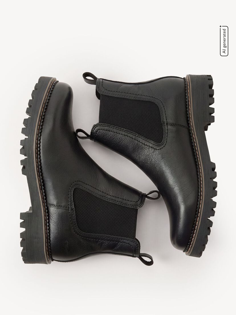 Chelseaboot, BLACK LEATHER, hi-res