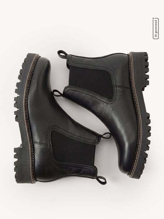 Chelseaboot, BLACK LEATHER, hi-res