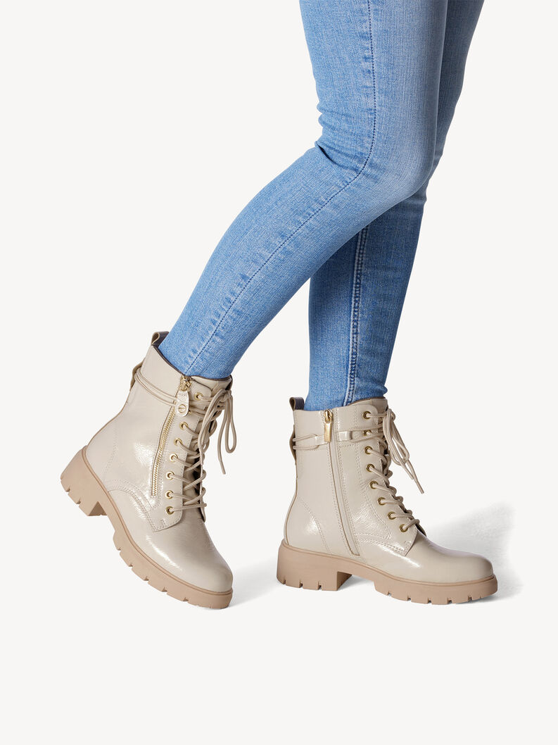 Bootie - beige, CREME PATENT, hi-res