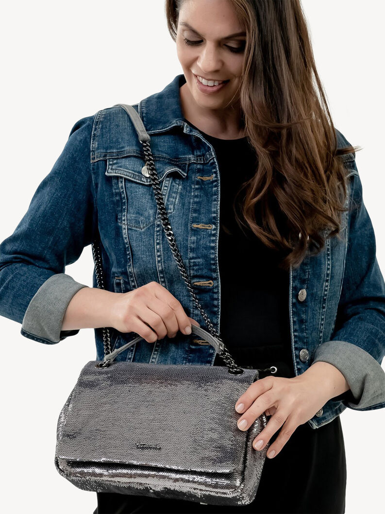 Borsa a tracolla - argento, darksilver, hi-res