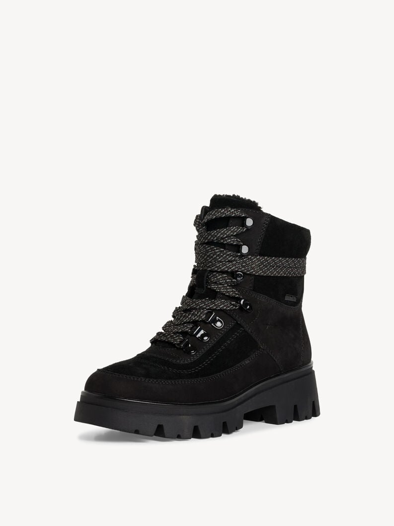 Leather Bootie - black, BLACK, hi-res