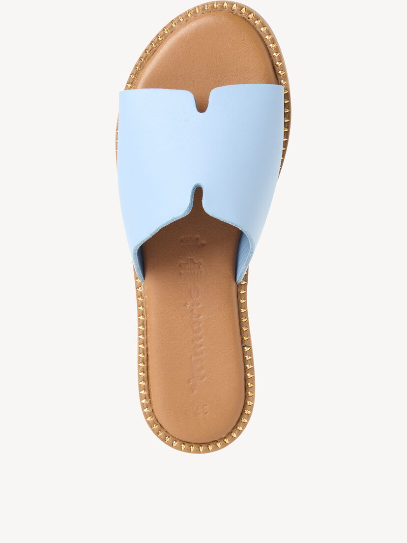 Leren Slipper - blauw, LIGHT BLUE, hi-res