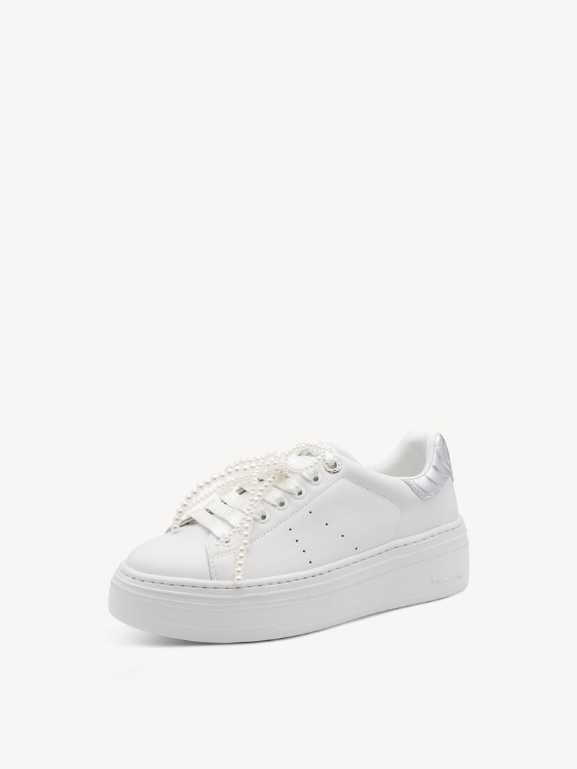 Sneaker - wit, WHITE/SILVER, hi-res